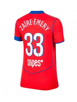 Billige Paris Saint-Germain Warren Zaire-Emery #33 Tredjedrakt Dame 2025-26 Kortermet
